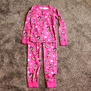 Hanna Andersson Girls Wonder Woman pink pajama set size 120/ US 6-7